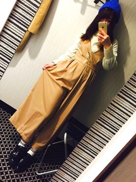 「mysty woman（ミスティウーマン）のアイテム（サロペット/オーバーオール）」を使った、ほしいもさん（レディース・158cm）の春コーディネート