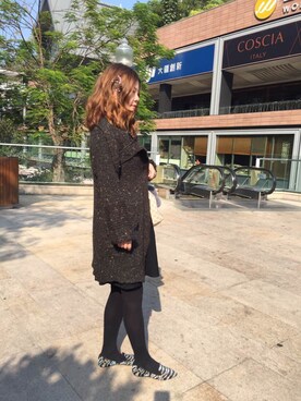 「STEVE MADDEN（スティーブマデン）のアイテム（その他シューズ）」を使った、夭夭鱼さん（レディース・164cm）の冬コーディネート