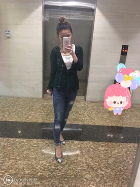 「MANGO（マンゴ）のアイテム（その他アウター）」を使った、夭夭鱼さん（レディース・164cm）の冬コーディネート