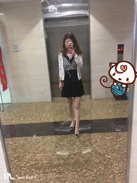「sandro（サンドロ）のアイテム（ワンピース/ドレス）」を使った、夭夭鱼さん（レディース・164cm）の夏コーディネート