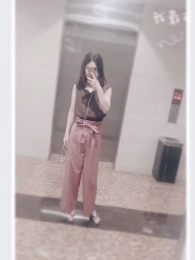 「BEN DAVIS（ベンデイビス）のアイテム（パンツ）」を使った、夭夭鱼さん（レディース・164cm）の秋コーディネート