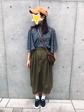 「雨」｜「アイテム（スリッポン）」を使った、めいさん（レディース・161cm）の秋コーディネート