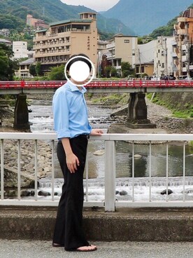 「UNITED ARROWS（ユナイテッドアローズ）の<UNITED ARROWS> イージーケアー サテン セミワイド（シャツ/ブラウス）」を使った、⭐️zawa⭐️さん（メンズ・178cm）の秋コーディネート