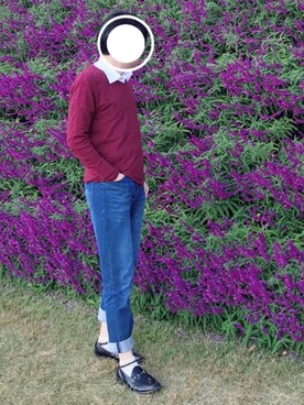 「LASSU&FRISS（ラスアンドフリス）の[ベーシックデザイン] ビットローファー（ローファー）」を使った、⭐️zawa⭐️さん（メンズ・178cm）の秋コーディネート