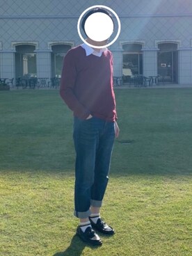 「LASSU&FRISS（ラスアンドフリス）の[ベーシックデザイン] ビットローファー（ローファー）」を使った、⭐️zawa⭐️さん（メンズ・178cm）の秋コーディネート