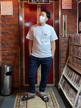 「VANS（バンズ）のアイテム（サンダル）」を使った、雄さん（メンズ・173cm）の春コーディネート