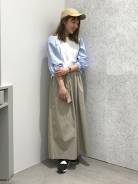 「スカーチョ」｜「アイテム（キャップ）」を使った、hiroさん（レディース・157cm）の冬コーディネート