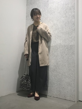 「アイテム（エコバッグ/サブバッグ、その他）」を使った、hiroさん（レディース・157cm）の冬コーディネート