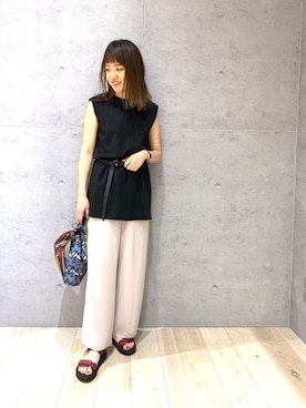 「キンチャクバッグ」｜hiroさん（レディース・157cm）の春コーディネート
