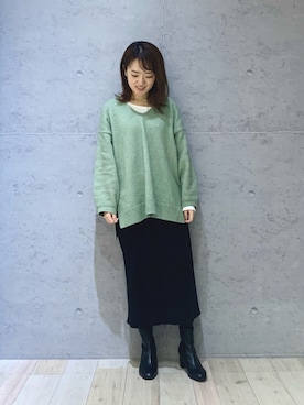 「ストレッチブーツ」｜hiroさん（レディース・157cm）の冬コーディネート