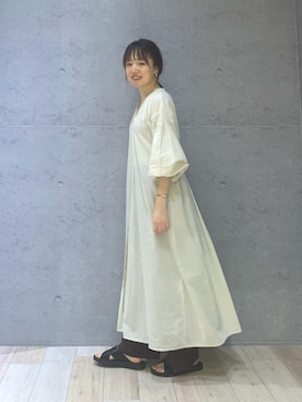 「2wayワンピース」｜「アイテム（サンダル）」を使った、hiroさん（レディース・157cm）の春コーディネート