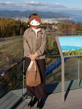 「SM2（エスエムツー）のアイテム（その他アウター）」を使った、SATOMIさん（レディース・160cm）の冬コーディネート