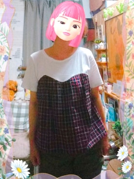 「AS as know as（エーエス アズノウアズ）のアイテム（カーゴパンツ）」を使った、SATOMIさん（レディース・160cm）の夏コーディネート