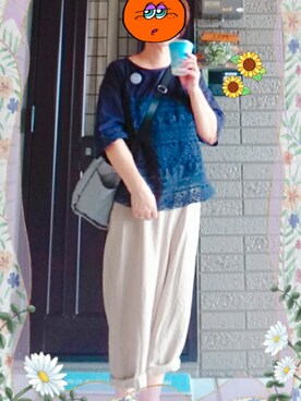 「アイスコーヒー」｜SATOMIさん（レディース・160cm）の夏コーディネート