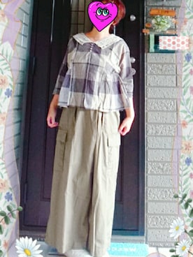 「サマンサモスモス」｜「アイテム（スリッポン）」を使った、SATOMIさん（レディース・160cm）の秋コーディネート