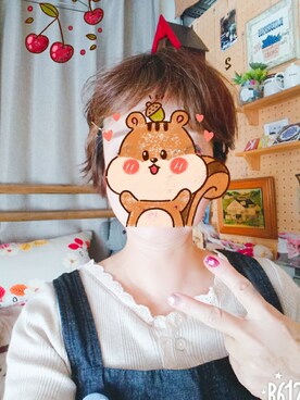 「Sunny clouds（サニークラウズ）のアイテム（サロペット/オーバーオール）」を使った、SATOMIさん（レディース・160cm）の秋コーディネート