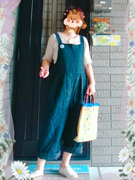 「サマンサモスモス」｜「アイテム（スリッポン）」を使った、SATOMIさん（レディース・160cm）の秋コーディネート