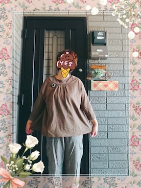 「チェック柄に恋してる」｜「アイテム（カーゴパンツ）」を使った、SATOMIさん（レディース・160cm）の秋コーディネート