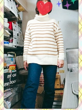「裏ボア」｜「アイテム（パンツ）」を使った、SATOMIさん（レディース・160cm）の冬コーディネート
