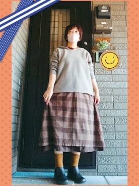 「ADEXE（アデクス）のアイテム」を使った、SATOMIさん（レディース・160cm）の春コーディネート