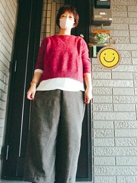 「ADEXE（アデクス）のアイテム」を使った、SATOMIさん（レディース・160cm）の春コーディネート