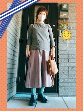 「リンネル（リンネル）のアイテム（バッグ）」を使った、SATOMIさん（レディース・160cm）の春コーディネート