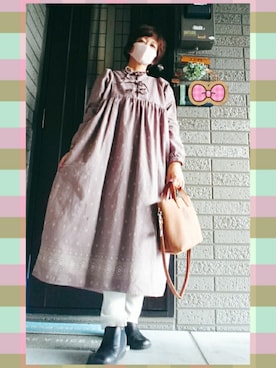 「リンネル（リンネル）のアイテム（バッグ）」を使った、SATOMIさん（レディース・160cm）の春コーディネート