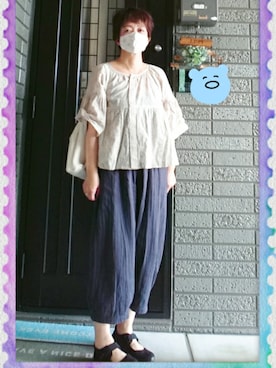 「リンネル（リンネル）のアイテム（バッグ）」を使った、SATOMIさん（レディース・160cm）の春コーディネート