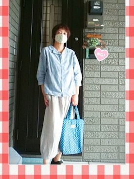 「リンネル（リンネル）のアイテム（バッグ）」を使った、SATOMIさん（レディース・160cm）の夏コーディネート