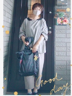 「Honeys」｜「アイテム（レッグウェア）」を使った、SATOMIさん（レディース・160cm）の春コーディネート