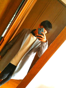 「HVC（エイチブイシー）のアイテム（トレンチコート）」を使った、KAITOさん（メンズ・166cm）の冬コーディネート
