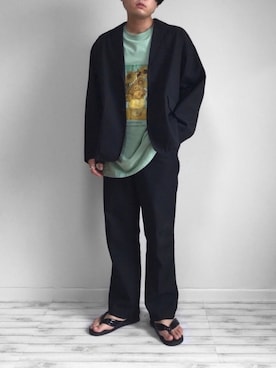 「ペールトーン」｜「アイテム（ビーチサンダル）」を使った、 mochizukitakuyaさん（メンズ・170cm）の夏コーディネート