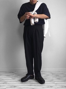 「STUDIOUS(ステュディオス)のアイテム(リング)」を使った、 mochizukitakuyaさん(メンズ・170cm)の夏コーディネート