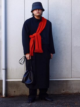  mochizukitakuyaさんの「レザー調巾着バッグ」を使ったコーディネート