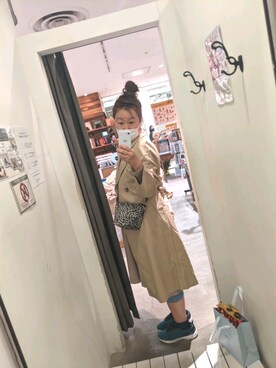 「niko and...（ニコアンド）のアイテム（トレンチコート）」を使った、sachii0525さん（レディース・173cm）の春コーディネート