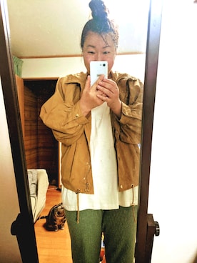 「アイテム（マウンテンパーカー）」を使った、sachii0525さん（レディース・173cm・40代）の春コーディネート