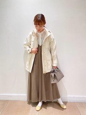 「ELYSIR（エリジール）のアイテム」を使った、reina takahashiさん（レディース・161cm）の冬コーディネート