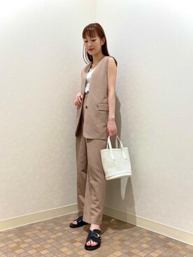 「PHILIPPE AUDIBERT（フィリップ オーディベール）の＜PHILIPPE AUDIBERT（フィリップオーディベール）＞メダルネックレス ∴（ネックレス）」を使った、reina takahashiさん（レディース・161cm）の春コーディネート