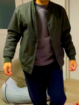 「アイテム（ブルゾン）」を使った、ずっきーにさん（メンズ・168cm・30代）の冬コーディネート