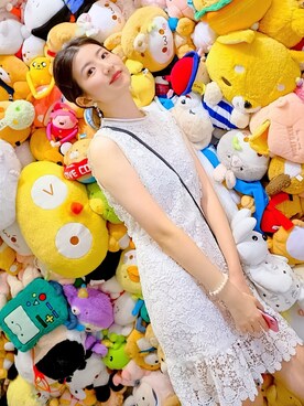 「盐系风格」｜「アイテム（ワンピース/ドレス）」を使った、请叫我小🐷さん（レディース・165cm）の夏コーディネート