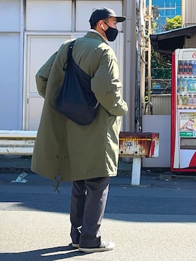 「BEAMS PLUS（ビームスプラス）のアイテム（モッズコート）」を使った、ゆーきさん（メンズ・180cm）の春コーディネート
