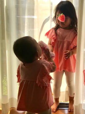 「Petit jam(プチジャム)のアイテム(パンツ)」を使った、cotocotoさん(キッズ・100cm)の春コーディネート