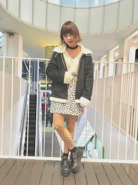 「WEGO（ウィゴー）のアイテム（ムートンコート）」を使った、MERRYさん（レディース・150cm）の冬コーディネート