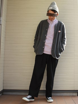 「レイヤードstyle」｜「アイテム（ノーカラージャケット）」を使った、量産型じゃもじさん（メンズ・170cm）の冬コーディネート