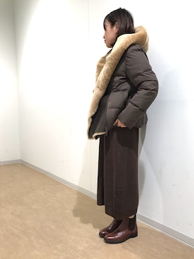 「AVIREX（アヴィレックス）のアイテム（ダウンジャケット/コート）」を使った、YUKIさん（レディース・153cm）の秋コーディネート