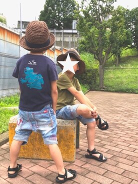 「BOOFOOWOO」｜Reiさん（キッズ・125cm）の夏コーディネート