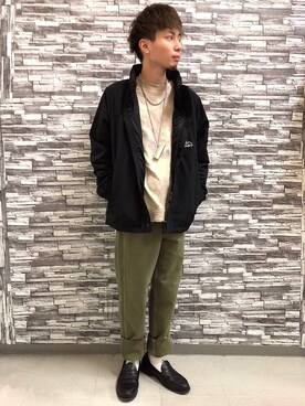 「CAMP7（キャンプセブン）のアイテム（ブルゾン）」を使った、チョモランマ師匠さん（メンズ・173cm）の春コーディネート