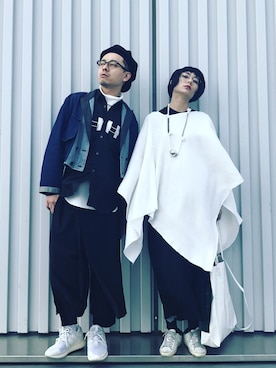 「COMME des GARCONS（コムデギャルソン）のアイテム（シャツ/ブラウス、ブラック系）」を使った、VCSandVCSさん（メンズ・175cm）の春コーディネート