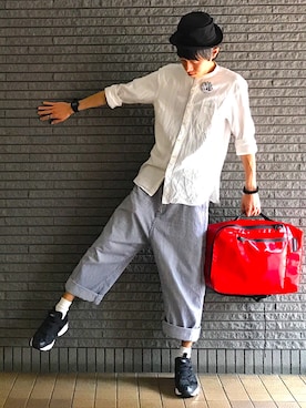 「Reebok（リーボック）のユニセックス リーボック インスタ ポンプフューリー ブラック Reebok INSTAPUMP FURY OG V65750（スニーカー）」を使った、のろ助さん（メンズ・177cm）の春コーディネート