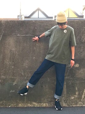 「Reebok（リーボック）のユニセックス リーボック インスタ ポンプフューリー ブラック Reebok INSTAPUMP FURY OG V65750（スニーカー）」を使った、のろ助さん（メンズ・177cm）の春コーディネート